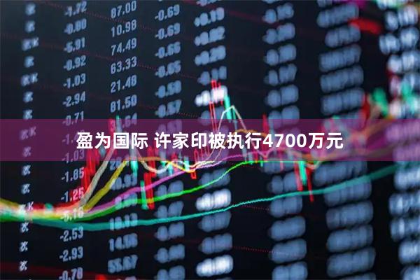 盈为国际 许家印被执行4700万元